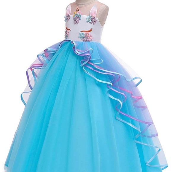 DYMCII Other - Girls Unicorn Costume Princess Long Maxi Dress NWT